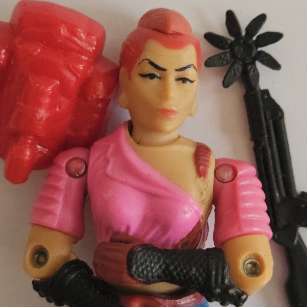 Vintage 1986 GI Joe v1 Zarana EARRINGS Complete Dreadnoks Version 1